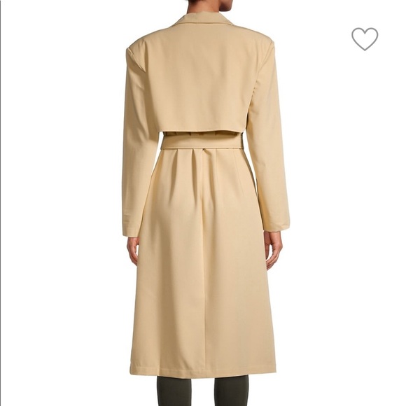 Danielle Bernstein weworewhat Long trench coat in taupe - Picture 2 of 9
